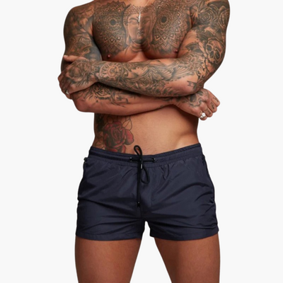 Herren schnelltrocknende Shorts mit elastischem Bund und Reißverschluss