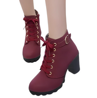 Modische Damenstiefeletten - Imke in Rot