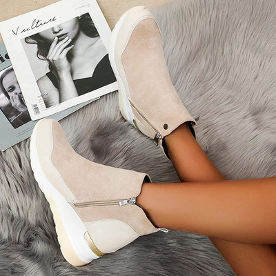 Stiefelette Damen Keilabsatz | Rutschfest Warm Gefüttert