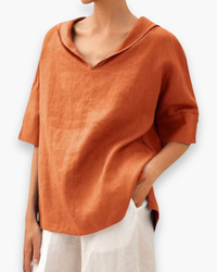 Damen Luftige Elegante Bluse | Sommer Blusen in Orange
