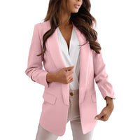 Damen Lange Leicht Blazer | Formell in Rosa