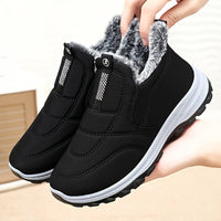 Winterschuhe Damen | Knöchelhoch Slip On in Schwarz