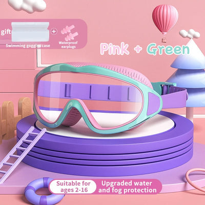 Letzter-Tag-Aktion: 49 % Rabatt auf wasserdichte und beschlagfreie HD-Schwimmbrillen für Kinder mit großem Rahmen