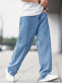 Baggy Jeans Herren | Weit Geschnittene Freizeitjeans in Blau