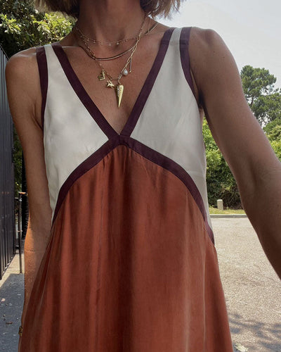 Jacky - Leichtes Maxikleid mit V-Ausschnitt