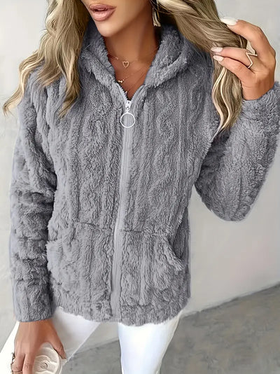 GAELLE | Langarm Kapuzenpullover Mit Reißverschluss