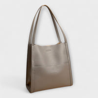 Brava - Handgefertigte Ledertasche in Grau
