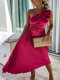 Lizbeth | Romantisches Blumenkleid in Rot