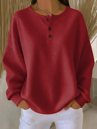Bryony | Locker Sitzender Pullover in Rot