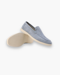 Herren Elegante Slip-Ons | Luxuriös und Komfortabel in Nebelblau