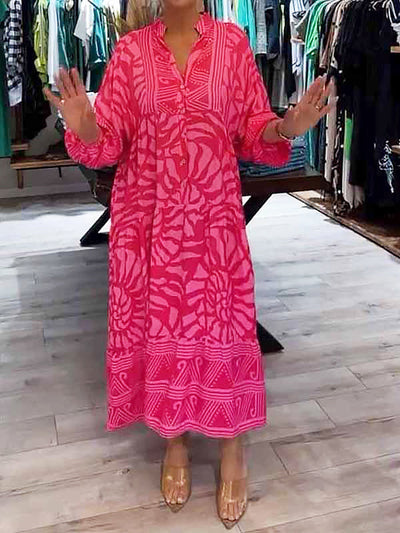 Amara™ - Müheloses V-Ausschnitt Midi-Kleid