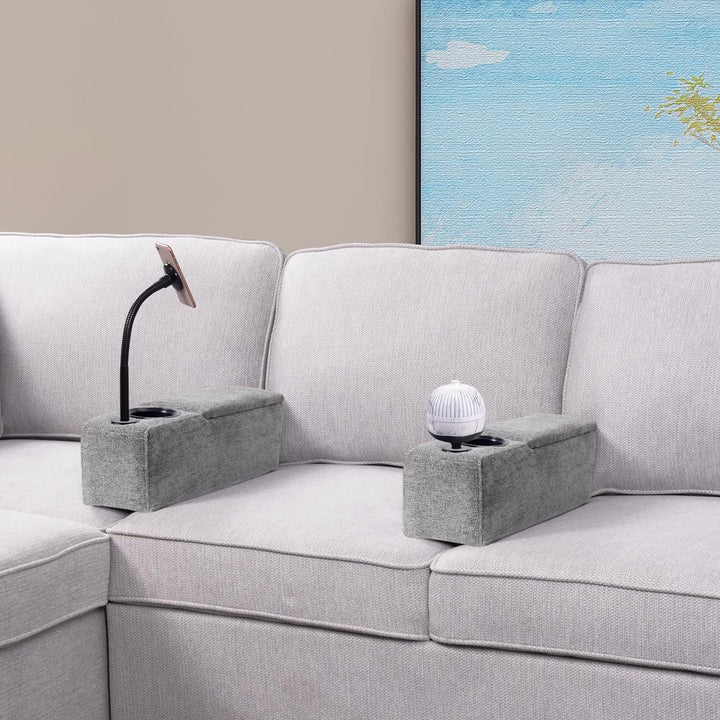 Multifunktionale Bankarmstütze mit kabellosem Laden – Modulux