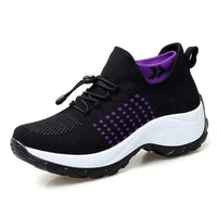 Jannah - Atmungsaktive Slip-On-Sportschuhe zum Gehen für Damen | Leichte Slip-On-Wander-Sneaker aus Mesh für Damen in Lila