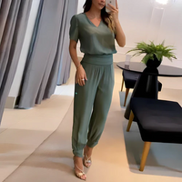 Addison | Bluse und Hose in Dunkelgrün