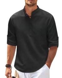 Herren Stilvolles Lässiges Hemd | Modern Fit in Schwarz