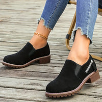 Orthopädische Damenstiefel mit niedrigem Absatz -Hedda in Schwarz