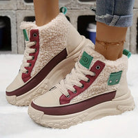 Polina - Gemütliche Winter-Schneestiefel mit Fleecefutter in Rot