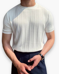 Herren Elegantes Slim Fit T-Shirt | Stilvoll und Modern in Weiß