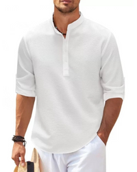 Herren Stilvolles Lässiges Hemd | Modern Fit in Weiß