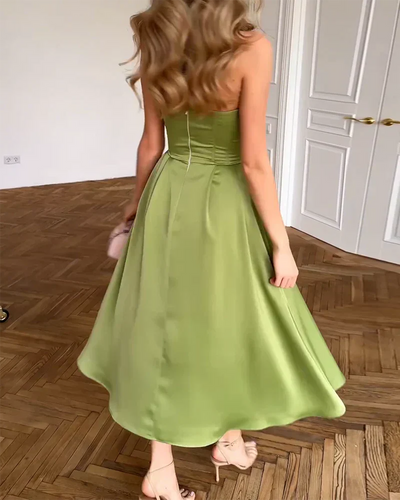 Bianca - Schickes trägerloses Midikleid
