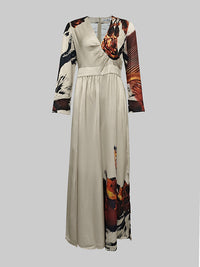 Stella | Tiefer V-Ausschnitt Weites Bein Jumpsuit in Champagner