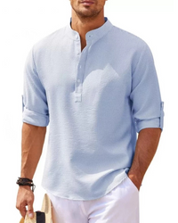Herren Stilvolles Lässiges Hemd | Modern Fit in Blau