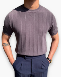 Herren Elegantes Slim Fit T-Shirt | Stilvoll und Modern in Lila
