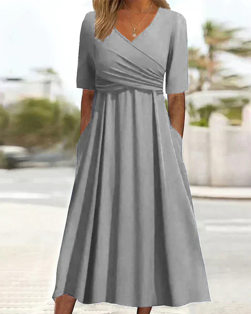 Annabelle - Kurzärmeliges Crossover-Kleid
