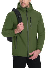 Valtoris | Wasserdichte Softshelljacke für Herren Outdoor in Armeegrün