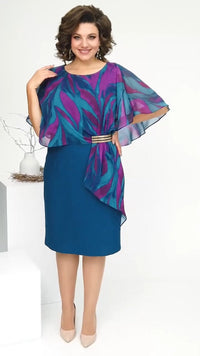 Mirabella - Elegantes drapiertes Kleid in Türkis