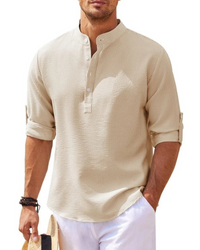 Herren Stilvolles Lässiges Hemd | Modern Fit in Khaki