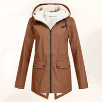 Gipfelfreund Wasserdichte Winterjacke mit flauschigem Fellfutter in Kaffee