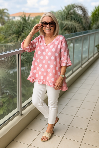 Nel™ | Elegante Polka-Dot-Bluse
