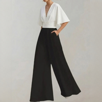 Yoko - Eleganter und trendiger Jumpsuit in Weiß Schwarz