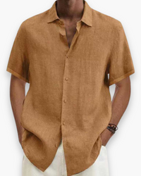 Herren Stilvolles Kurzarmhemd | Komfortabel und Modern in Khaki