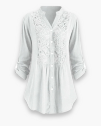 Damen Elegante Lange Bluse | Blusen in Weiß