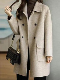 Elisa - Damen Wintermantel in Beige