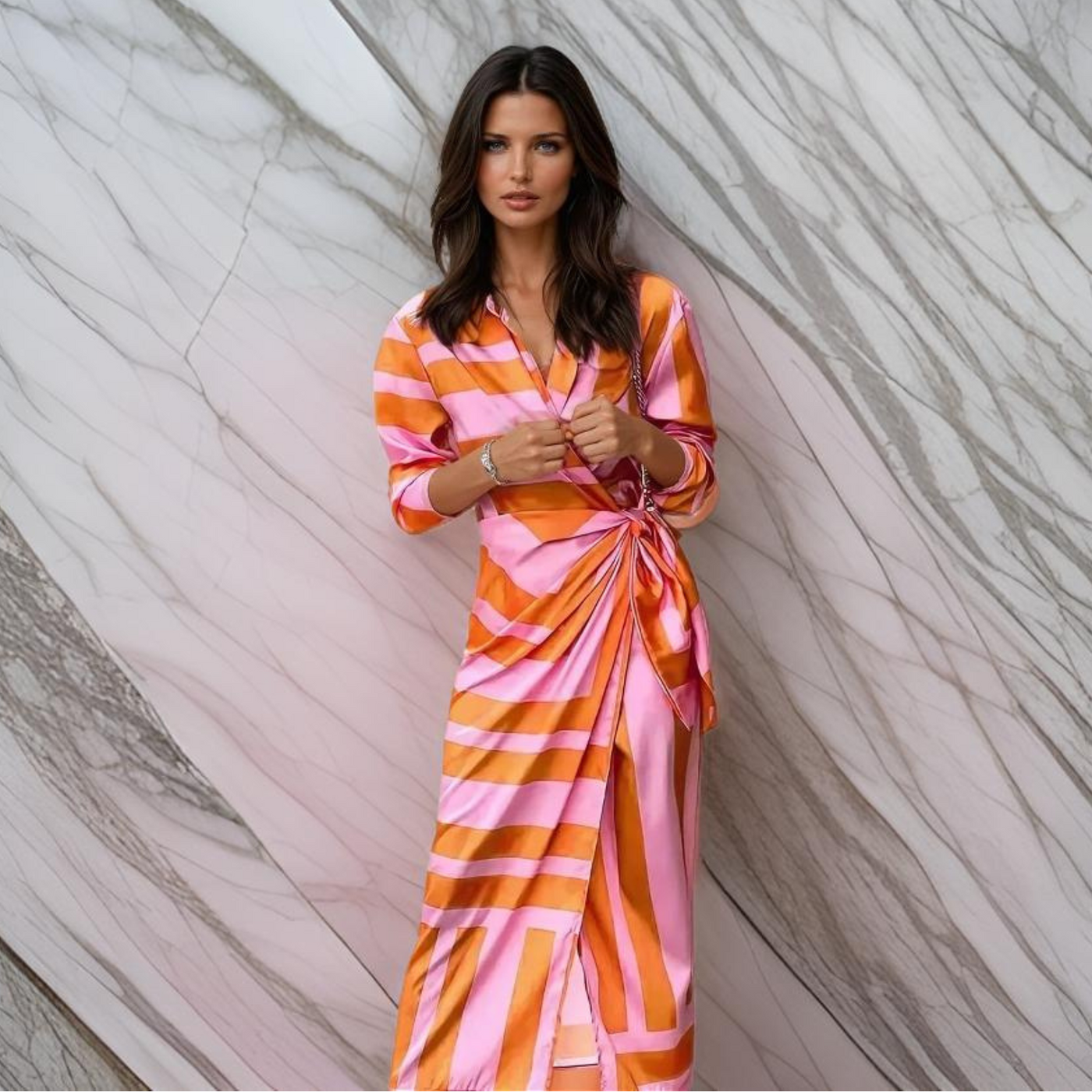 Miral | Elegantes Wickelkleid mit Muster