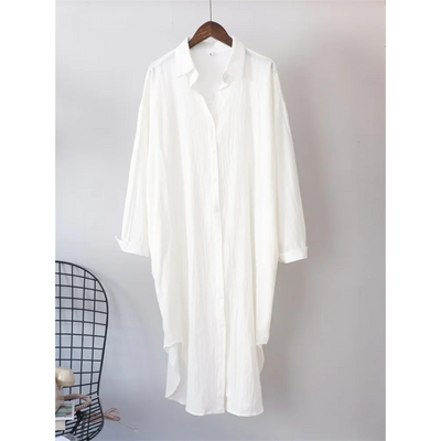 Elena – Blusenkleid mit langen Ärmeln und umgeschlagenem Kragen