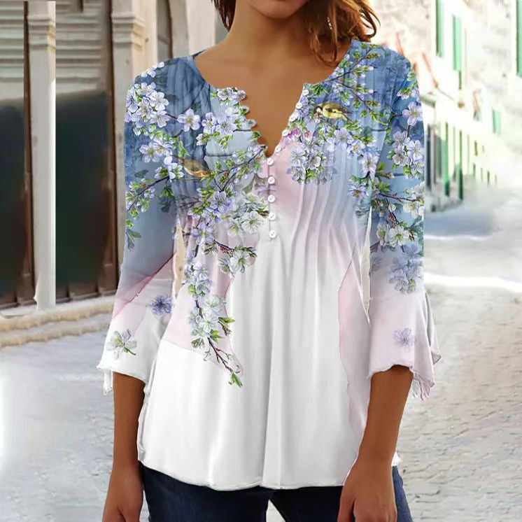 Bluse mit Blumenmuster für Damen