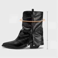 Stylische Cowboystiefel für Frauen - Hanna in Schwarz