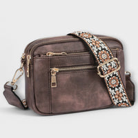 Brava - Crossbody Tasche aus veganem Leder in Dunkelbraun