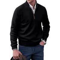 Pullover Herren Reißverschluss Winter | Warm Komfort in Schwarz