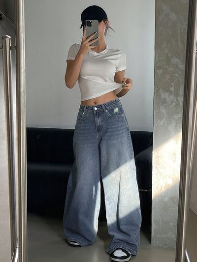 Baggy Jeans Damen | Weit Geschnitten Mit Hoher Taille