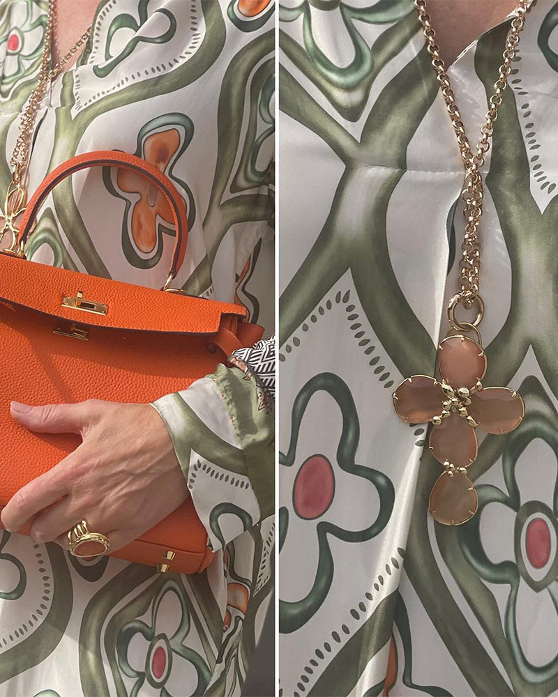 Dinah® | Lässiges Langarmkleid mit Blumendruck