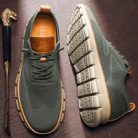 Herren Stilvolle Bequeme Schuhe | Atmungsaktiv in Grün
