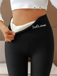 Damen Hohe Taille Leggings | Leicht in Schwarz