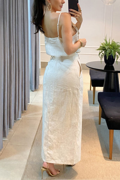 Nica - Schickes Maxikleid mit Frontschlitz