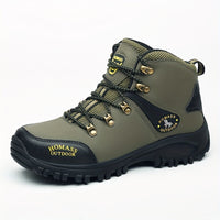 Winterschuhe Herren | Schnür-Wanderschuhe Mit Profilsohle in Grün