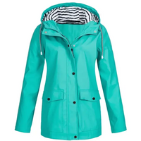 Virginia - Wasser und winddichte Jacke in Tiffany blau